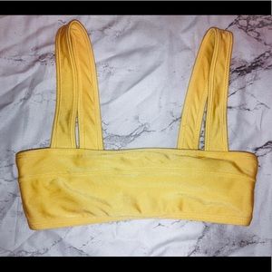 Yellow bikini/ bathing suit top